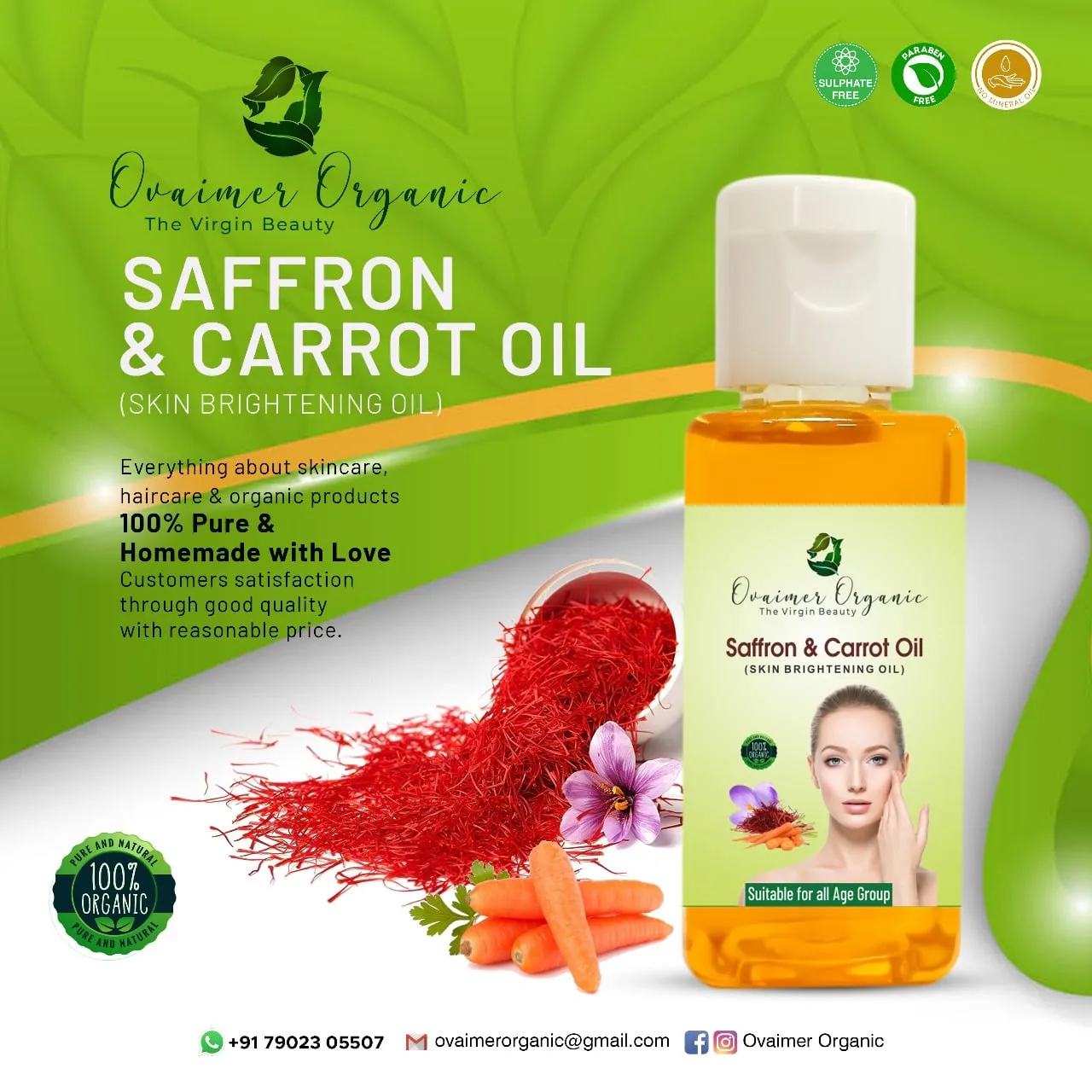 Safron & Carrot Oil